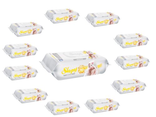 12 x Sleepy nedves törlőkendő 90db-os Fedeles Sensitive