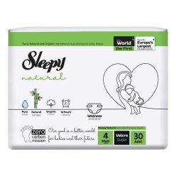   Sleepy Natural Ultra Sensitive Bambusz pelenka Maxi 4 (7-14)(30db)