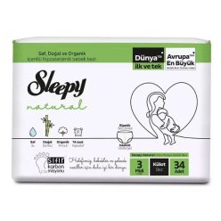   Sleepy Natural Ultra Sensitive Bambusz bugyipelenka Midi 3 (4-9)(34db)