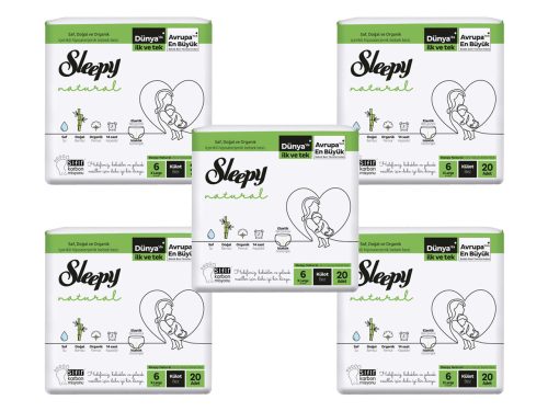 Sleepy Natural Ultra Sensitive Bambusz bugyipelenka XL 6 (15-25)(100db)