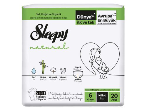 Sleepy Natural Ultra Sensitive Bambusz bugyipelenka XL 6 (15-25)(20db)