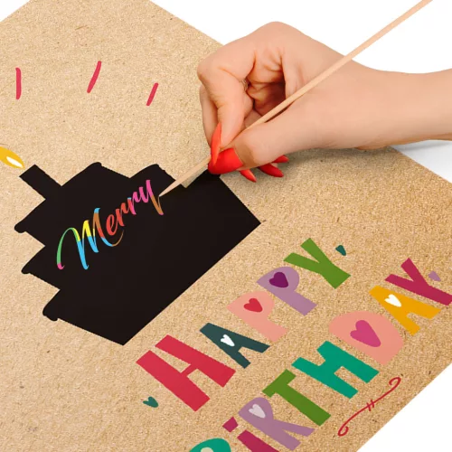 Ajándéktasak papír dekorálható Happy Birthday 265 x 127 x 330mm