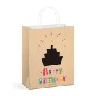 Ajándéktasak papír dekorálható Happy Birthday 265 x 127 x 330mm