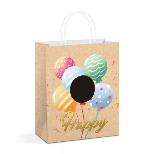 Ajándéktasak papír dekorálható Happy Birthday 265 x 127 x 330mm