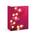 Ajándéktasak papír 10 melegfehér LED - 265x127x330mm