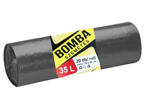 Bomba szemeteszsák fekete 35L 50x60cm - Erős - 20db