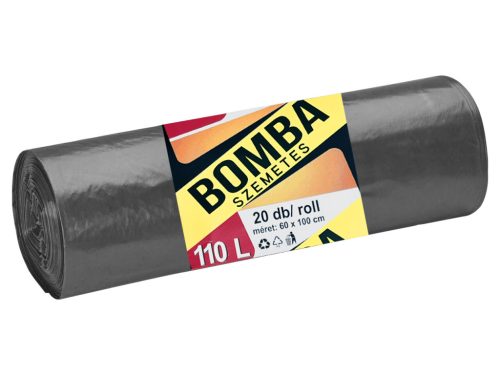 Bomba szemeteszsák fekete 110L 60x100cm - Erős - 20db