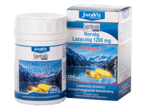JutaVit Norvég Lazacolaj 1200mg Omega3 lágykapszula 100db