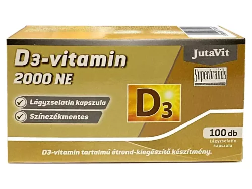 JutaVit D3-vitamin 2000NE 50µg lágykapszula 100db