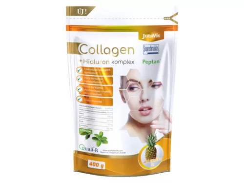 JutaVit Collagen kollagén + Hialuron Komplex 400g italpor – Ananász