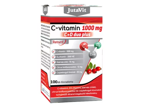 JutaVit C-vitamin 1000mg C+D DUO Plus 100db