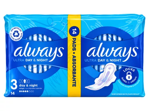 Always Ultra egészségügyi betét 14 db - Day&Night (S3)
