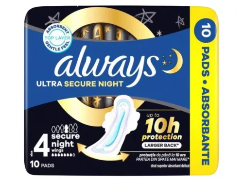 Always Ultra Secure egészségügyi betét 10db - Night (S4)