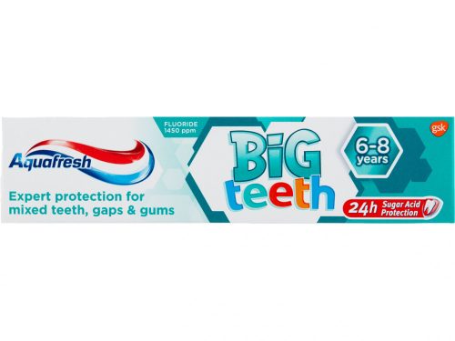 Aquafresh gyerek fogkrém 50ml - 6-8 év - Big Teeth