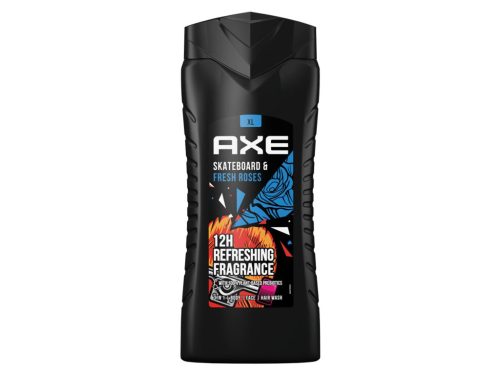 Axe férfi tusfürdő 3in1 12h 400ml - Skateboard & Fresh Roses
