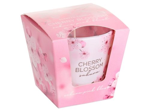 Bartek illatgyertya üvegpohárban Cseresznyevirág - Sakura Pink Blush