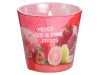 Bartek illatgyertya üvegpohárban Tropical Twist - Piros és rózsaszín gyümölcsök