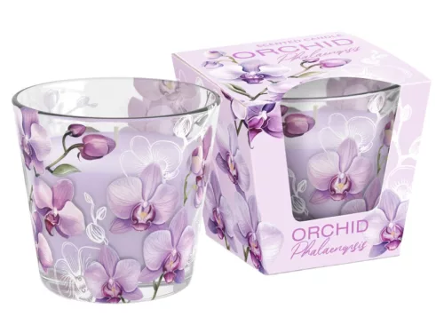 Bartek illatgyertya üvegpohárban - Orchid Phalaenopsis