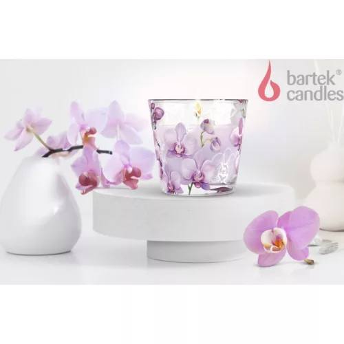 Bartek illatgyertya üvegpohárban - Orchid Phalaenopsis
