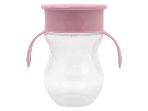 Baby Care itatópohár 360 fokos 270ml - Rózsaszín