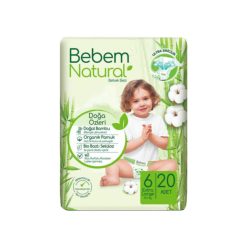  Bebem Natural Organikus Bambusz & Pamutszálas BIO pelenka XL 6 (15+)(20db)