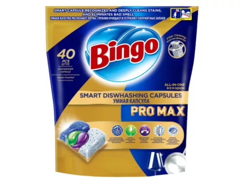 Bingo Pro Max All in One mosogatógép kapszula - 40db - Citrom