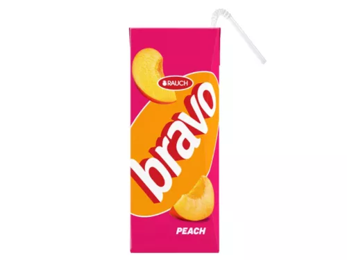 Rauch Bravo szívószálas üdítőital 0,2l - Őszibarack