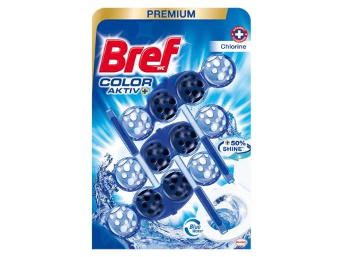 Bref PRÉMIUM WC frissítő 3X50g - Chlorine (Color Aktiv)