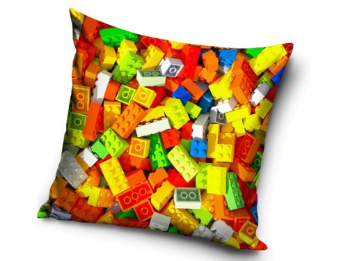 Lego mintázatú párna, díszpárna 40x40 cm