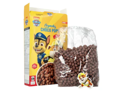 Reggeliző gabona csokoládé golyó meglepetéssel Choco Pops 375g - Mancs őrjárat