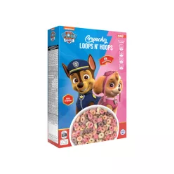   Reggeliző gabona válogatás meglepetéssel Loops N’ Hoops 375g - Mancs Őrjárat