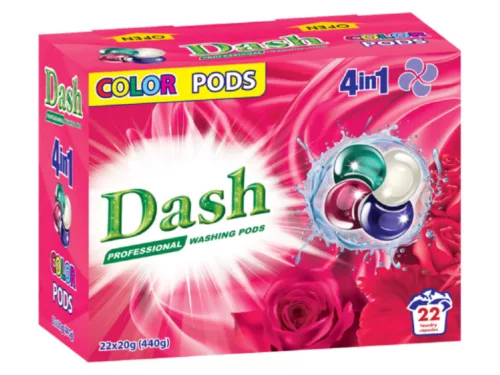 Dash mosókapszula 22db - 4in1 - Színes ruhákhoz