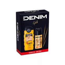   Denim férfi ajándékcsomag (deo 150ml + tusfürdő 250ml) - Gold