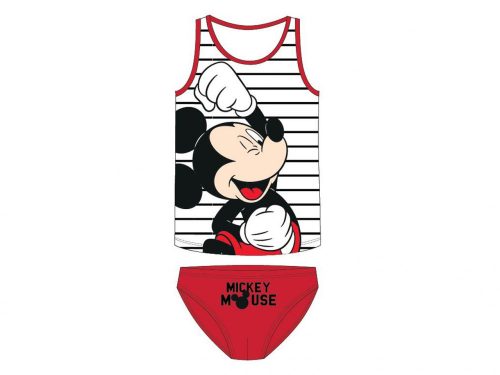 Mickey trikó és alsó szett - Piros -  98-104 cm