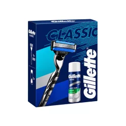   Gillette Mach3 ajándékcsomag borotva készülék + Gillette Sensitive borotvahab