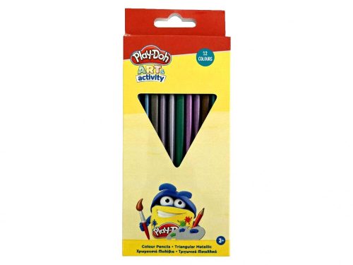 Play-Doh Art Metallic, háromszögletű színes ceruza 12 db-os