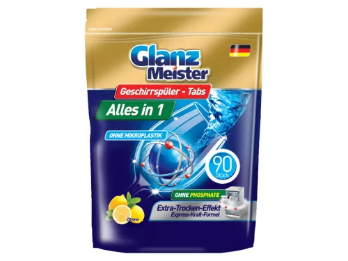 Glanz Meister All in 1 mosogatógép tabletta 90db - Citrom