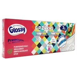   Glossy Cipzáras fagyasztó és tárolótasak tasak 3L 25x30cm - 20db