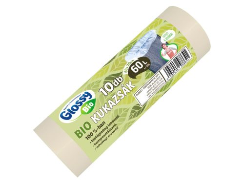 Glossy BIO komposztálható, lebomló kukazsák 60L (60x70cm) - 10db