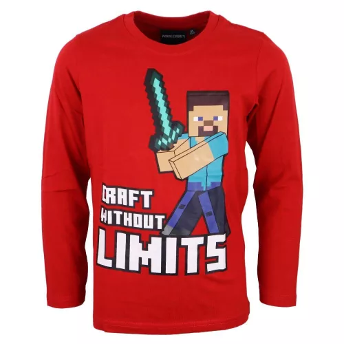 Minecraft Without Limits gyerek hosszú ujjú póló, felső 10 év / 140 cm