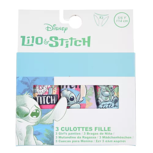 Disney Lilo és Stitch, A csillagkutya Scrump gyerek fehérnemű, bugyi 3 darab/csomag 5 - 6 év / 110 - 116 cm