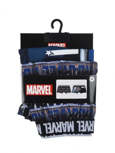 Bosszúállók Captain America Blue férfi boxeralsó 2 darab/csomag L