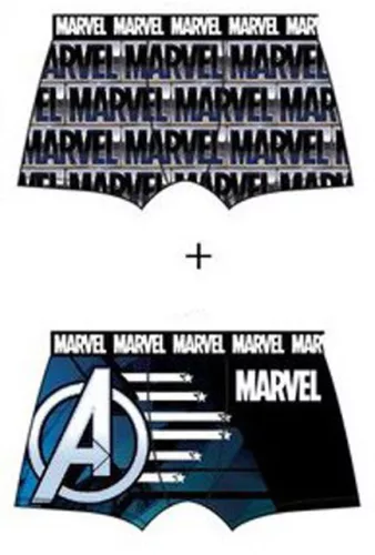 Bosszúállók Captain America Blue férfi boxeralsó 2 darab/csomag L