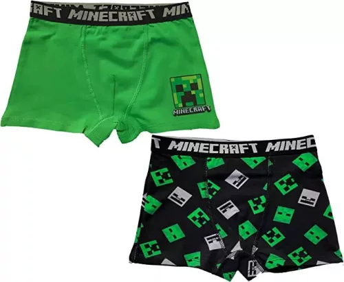 Minecraft Green gyerek boxeralsó 2 darab/csomag 10 év / 140 cm