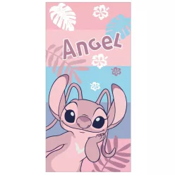   Disney Lilo és Stitch, A csillagkutya Pink fürdőlepedő, strand törölköző 70x140cm (Fast Dry)