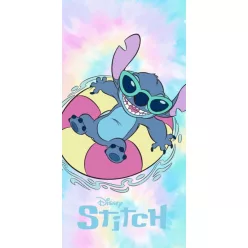   Disney Lilo és Stitch, A csillagkutya Rainbow Waves fürdőlepedő, strand törölköző 70x140cm (Fast Dry)