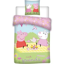  Peppa malac gyerek, ovis ágyneműhuzat 100×135cm, 40×60 cm