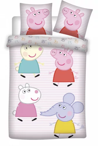 Peppa malac Little Friends gyerek, ovis ágyneműhuzat 100×135cm, 40×60 cm
