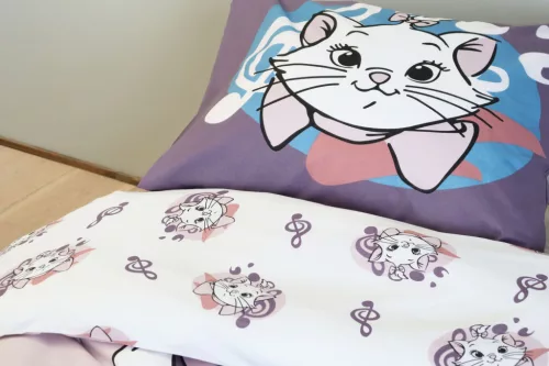 Disney Marie Purrfect gyerek, ovis ágyneműhuzat 100×135 cm, 40×60 cm