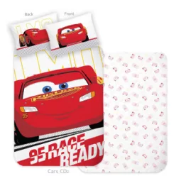   Disney Verdák Ready gyerek, ovis ágyneműhuzat 100×135 cm, 40×60 cm